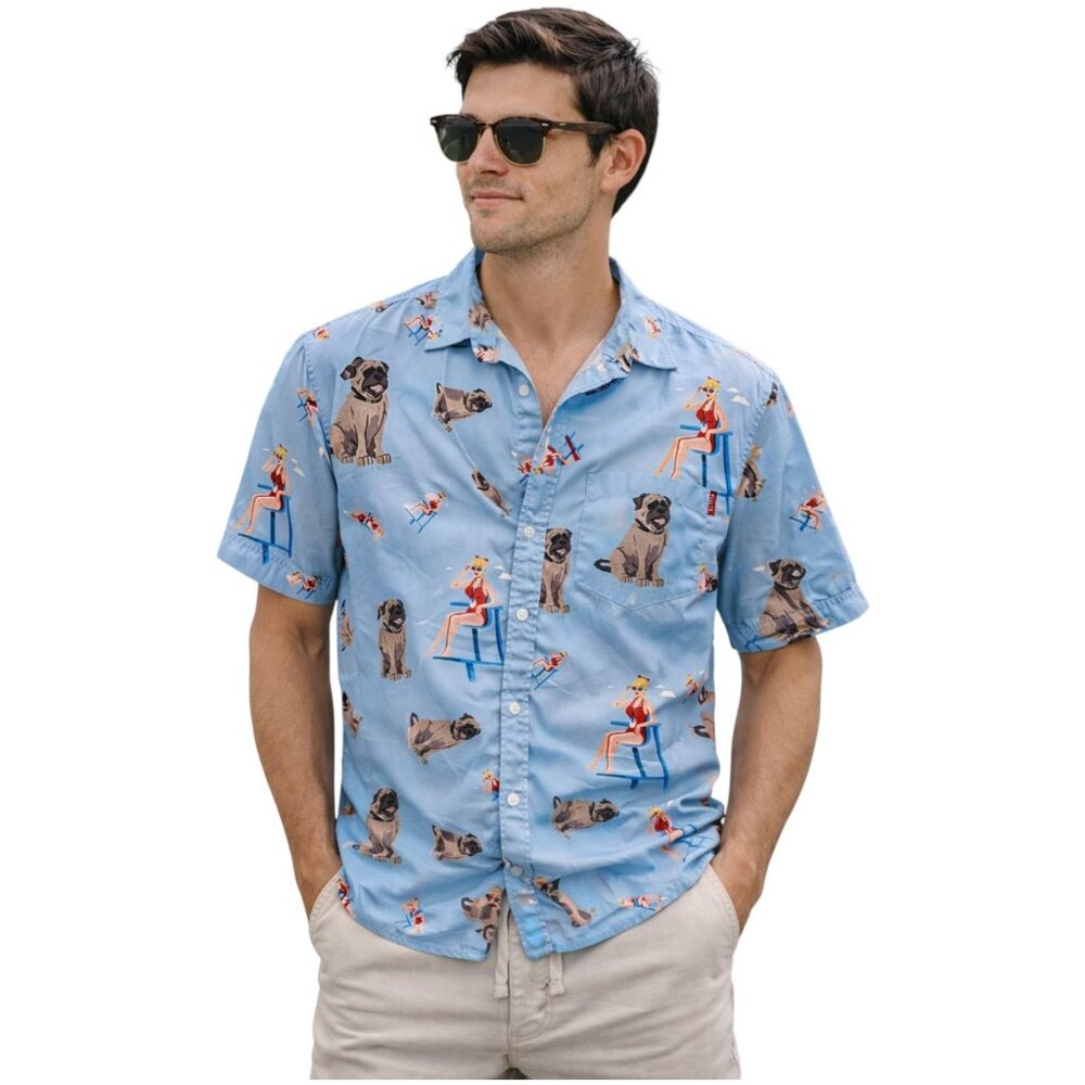 Roosevelts RSVLTS x The Sandlot Button Up Shirt SS Wendy Peffercorn Beast Men M
